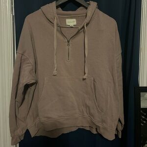American Eagle Outfitters Light Pink Zip-Up Hoodie
